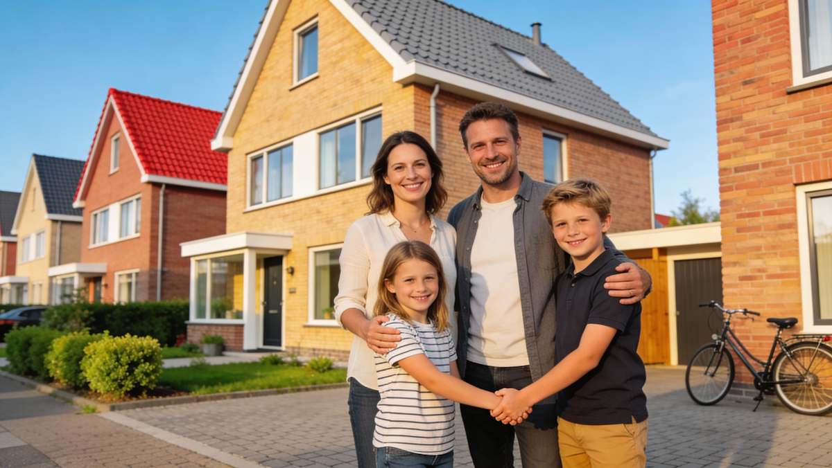 Nederlandse familie voor hun woning